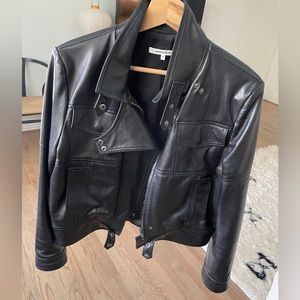 Emerson Fry black leather Moto jacket size 4